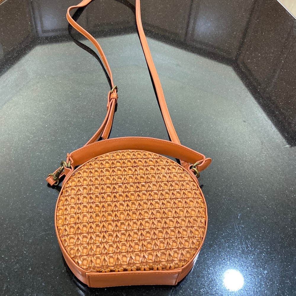 Anthropologie Woven Crossbody bag/ almost like new